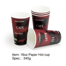 Einzelne Wand Papier Hot Coffee Cup 8oz / 12oz / 16oz